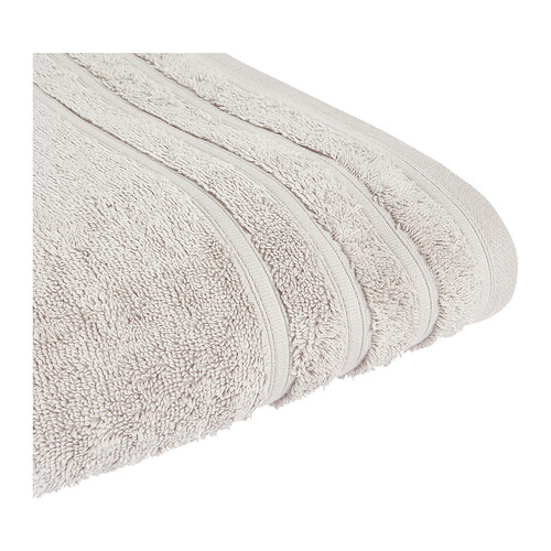 Toalla de baño 100% algodón color gris claro, densidad de 500g/m², ACTUEL.