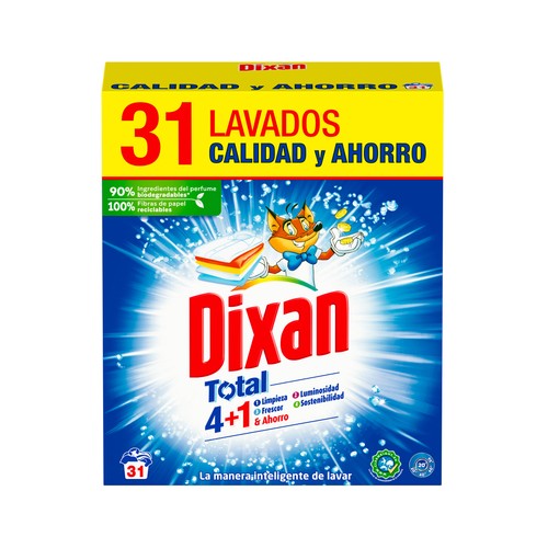 DIXAN Detergente en polvo DIXAN 31 uds.