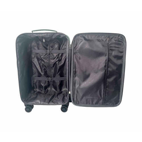 Maleta de cabina flexible con 8 ruedas, color verde, 55 cm AIRPORT ALCAMPO.