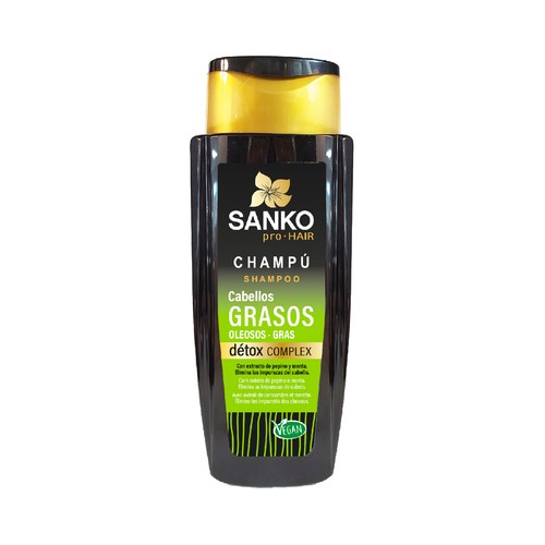 SANKO Détox complex Champú con extracto de pepino y menta para cabellos grasos SANKI Detox complex 270 ml.