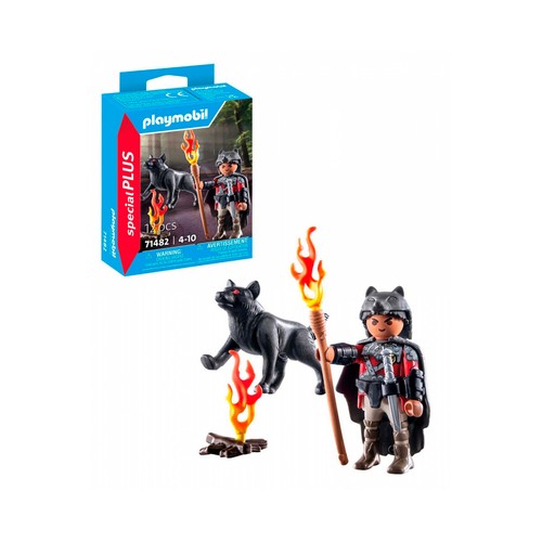 PLAYMOBIL Special plus guerrero con lobo