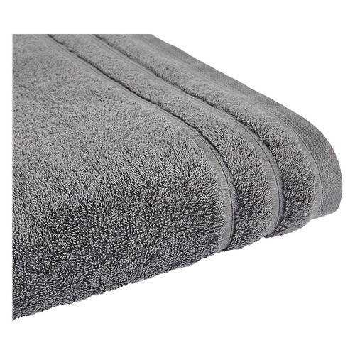 Toalla de ducha 100% algodón color gris oscuro, densidad de 500g/m², ACTUEL.