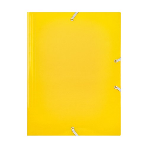 Carpeta de cartón, 3 solapas, color amarillo brillante, ALCAMPO.