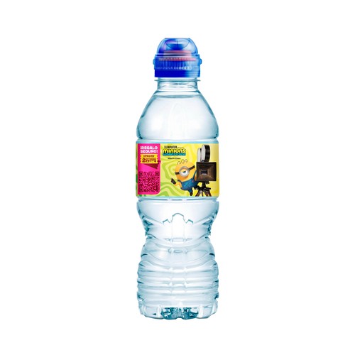 AQUAREL Agua mineral con tapón sport botella de 330 ml.