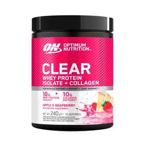 OPTIMUM NUTRITION Clear Whey polvo con proteínas y colágeno sabor manzana y frambuesa 240 gr