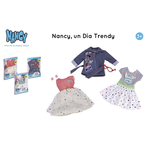 Un día Trendy, conjunto de ropa y complemento para muñeca NANCY.