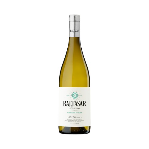BALTASAR GRACIAN  Vino blanco con D.O. Calatayud BALTASAR GRACIÁN botella de 75 cl.