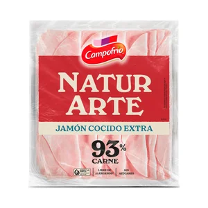 CAMPOFRÍO Natur arte Jamón cocido extra cortado en lonchas 105 g.