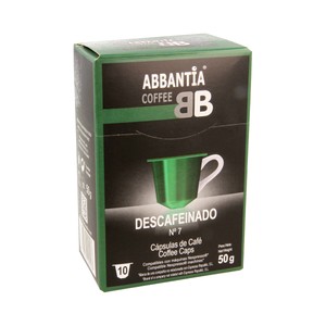 ABBANTIA Café en cápsulas compostables descafeinado nº7, 10 uds.