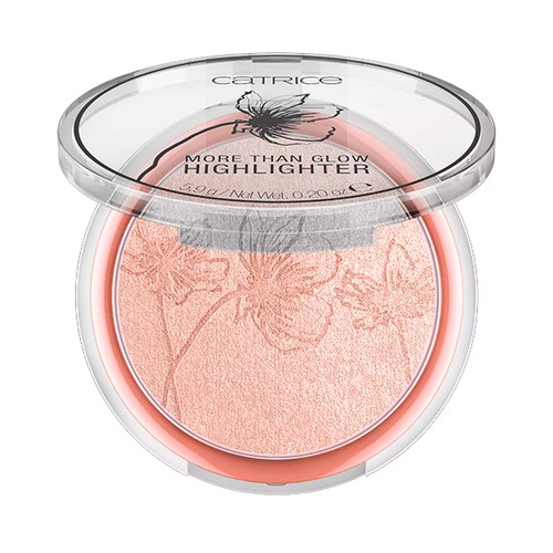 CATRICE More than glow tono 020 Supreme rose beam Maquillaje iluminador vegano, shimmer intenso y brillo modulable.