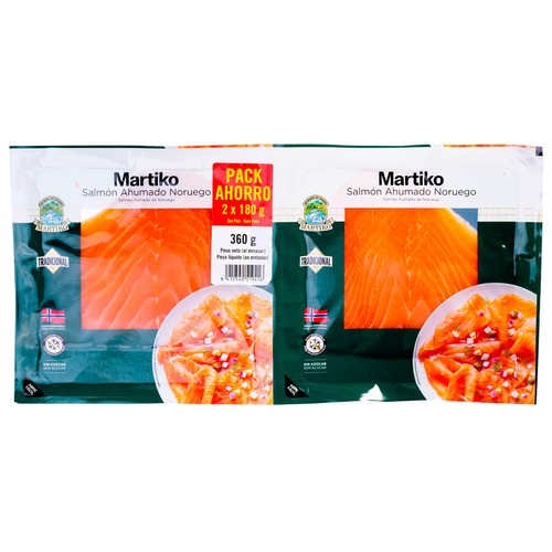 MARTIKO Salmón ahumado MARTIKO 2 x 180 gr.