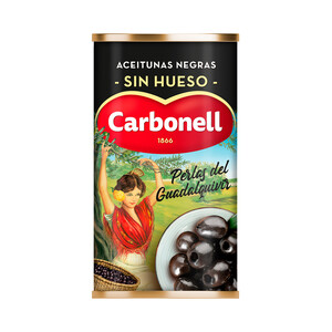 Imagen de CARBONELL Aceitunas negras si hueso 150 g.
