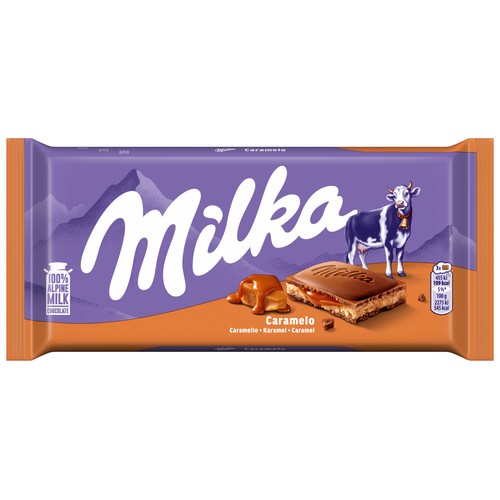 MILKA Chocolate con leche sabor caramelo 100 g.