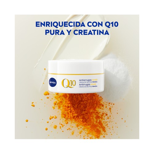 NIVEA Q10 power Crema de día antiarrugas, con FPS 30, para todo tipo de pieles 50 ml.