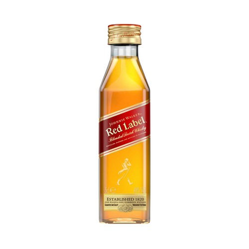 JOHNNIE WALKER Red label Whisky blended Escoces botella 5 cl.