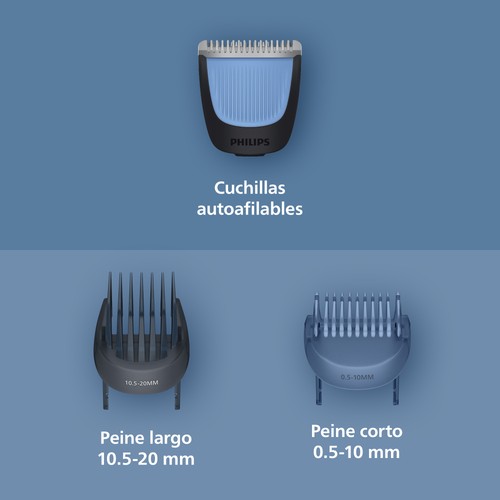 Barbero PHILIPS BT3620/15, uso seco y humedo, con cable/sin cable, autonomía de 70 min