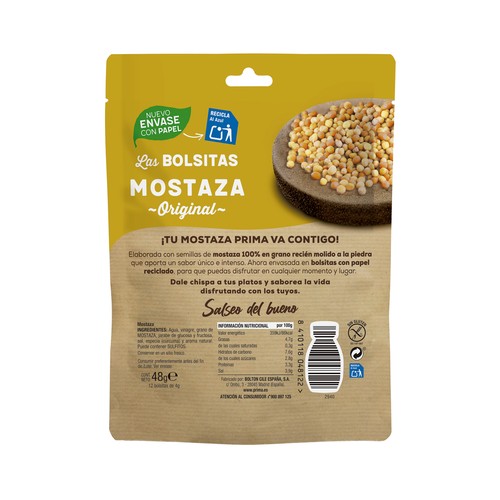 PRIMA Mostaza Original Bolsitas 12 uds., 48 gr.
