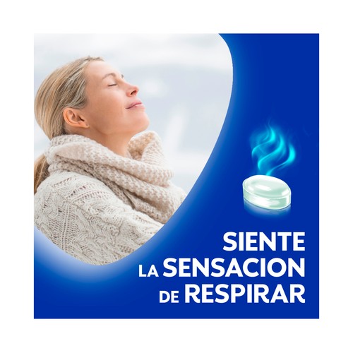 VICKS Doble acción Caramelos sin azúcar y con mentol refrescante 72 g.