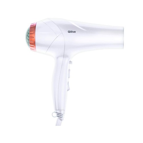 Secador de pelo QILIVE Q.7760, 2200W, 3 configuraciones de temperatura, 2 velocidades, aire frío, funcion antifrizz