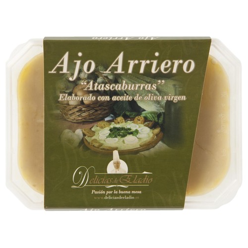 CASA ELADIO Ajo arriero o "Atascaburras" elaborado con aceite de oliva virgen CASA ELADIO 450 g.