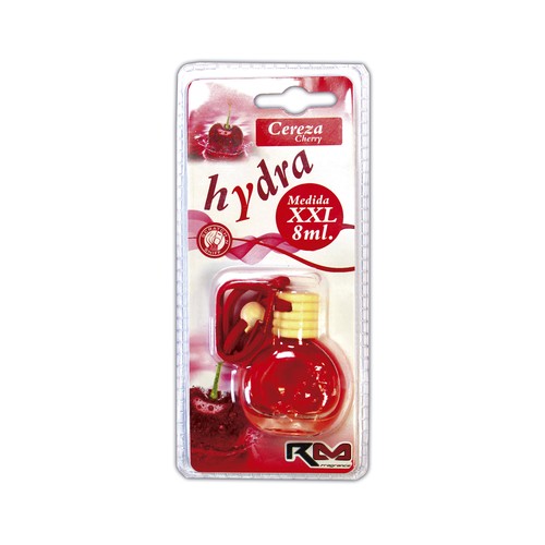 Ambientador de coche con perfumador de madera para colgar con olor a cereza, ROLMOVIL Hydra.