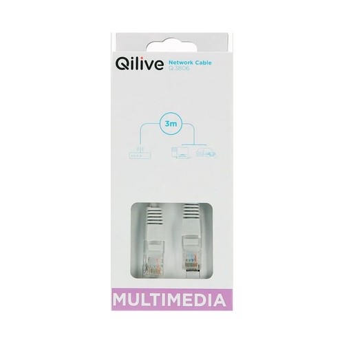 Cable RJ45 QILIVE, cat-5e, 3m.