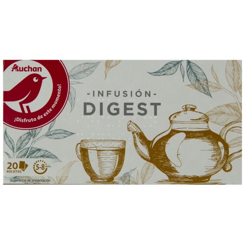 Infusión de manzanilla, menta y anís verde PRODUCTO ALCAMPO 20 uds. 30 g.