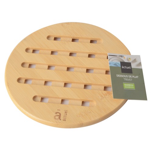 Salvamanteles madera bambú 18cm ACTUEL.