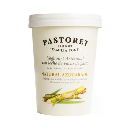 PASTORET Yogur artesanal cremoso de sabor natural azucarado  500 g.