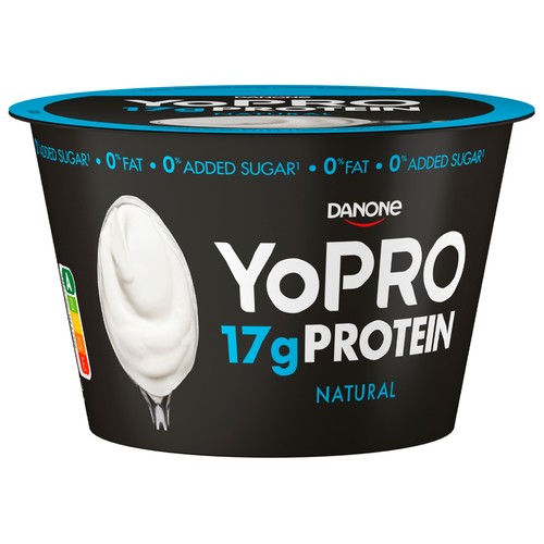 YOPRO Yogur natural con alto cotenido en proteínas y sin azúcares añadidos ni grasa YOPRO de Danone 160 g.
