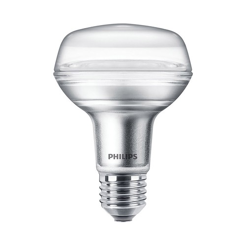 Bombilla Led E27, 4W=60W, luz cálida 2700K, 345lm, PHILIPS.