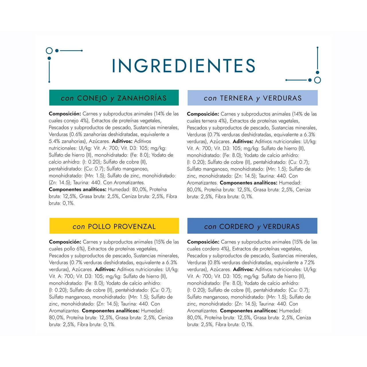 Comida para gatos adultos a base de verduras 4 uds. 85 g