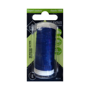 Imagen de Bobina de hilo de poliéster color azul para todo tipo de telas, 200m., STYLE.