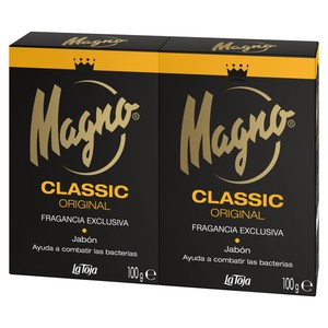 MAGNO Pastillas de jabón de tocador, con fragancia original MAGNO Classic 2 x 100 g.