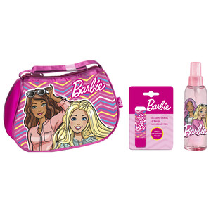 Imagen de BARBIE Bolso con balsamo labial sabor fresa y body fresh con vaporizador en spray de 100 ml.