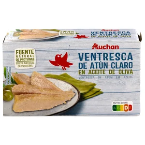PRODUCTO ALCAMPO Ventresca de atún claro en aceite de oliva lata de 72 g.