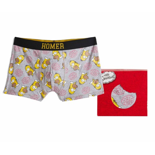 Bóxer para hombre con caja de regalo SIMPSONS, talla XL.