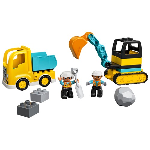 Juego de construcción Camión y excavadora con orugas con 20 piezas LEGO Duplo 10931.
