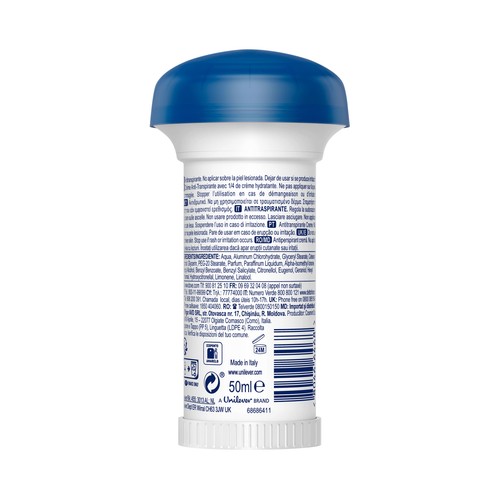 DOVE Original Desodorante en crema para mujer sin alcohol y con protección anti-transpirante hasta 24 horas 50 ml.