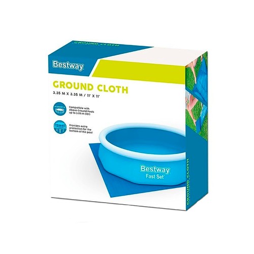Suelo protector para piscinas desmontables 335x335cm, BESTWAY.