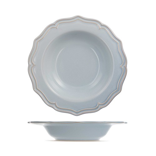 Plato hondo 24cm stoneware, modelo Sinfonía azul. H&H