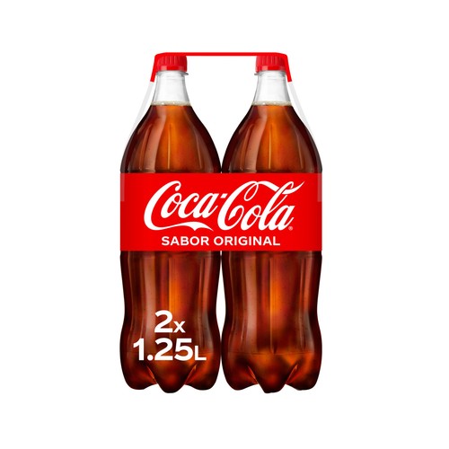 COCA COLA Refresco de cola sabor original pack 2und.de 1.25 l. Botella