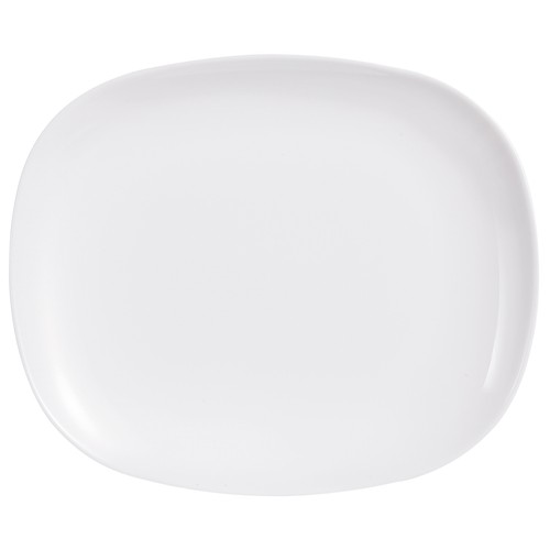 Fuente rectangular blanca fabricada en vidrio opal, 28x33cm., Sweet Liine LUMINARC.