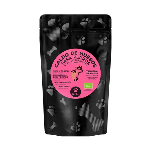 PET"BEL Caldo de hueso de ternera ecológica para perros 230 ml.
