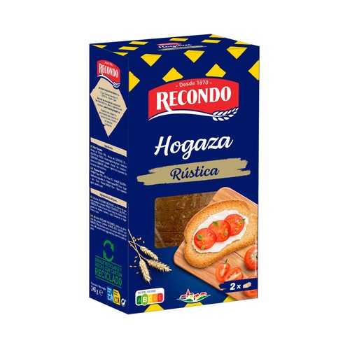 RECONDO Pan tostado hogaza rústica 240 g.