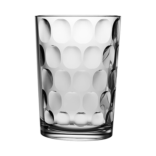 Vaso alto de vidrio de 0,5 litros con diseño en relieve Circles Urban QUID.