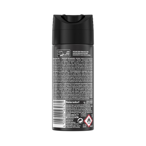 NIVEA Black & white invisible original Desodorante en spray para hombre con protección anti transpirante hasta 48 horas 100 ml.