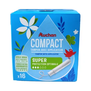 PRODUCTO ALCAMPO Tampones super con aplicador compacto 16 uds.