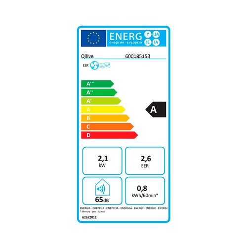 Aire acondicionado portátil QILIVE Q.6151 Pinguino 7000 BTU, 2.1kW, área 15m2, con 2 niveles de potencia.