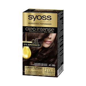SYOSS Oleo intense Tinte de pelo permanente tono 4-86 castaño helado.